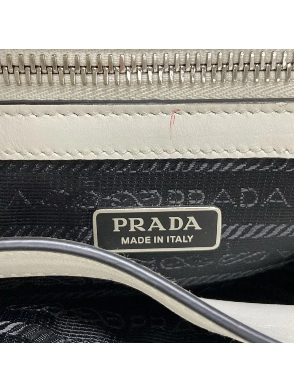 Prada Tote White Leather